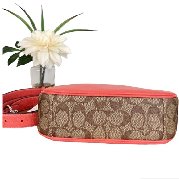 🆕 COACH Teri Shoulder/Crossbody in Silver/Khaki/Tangerine HOT ITEM! - Picture 9 of 16